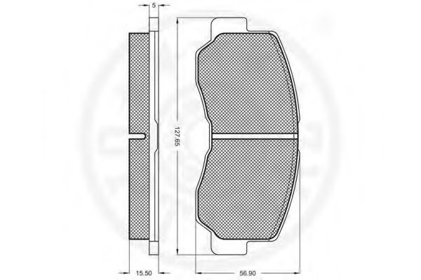 OPTIMAL 9573 Brake Pad Set, disc brake